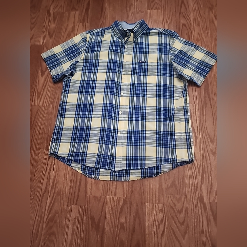 Chaps short‎ sleeve shirt lg easy care